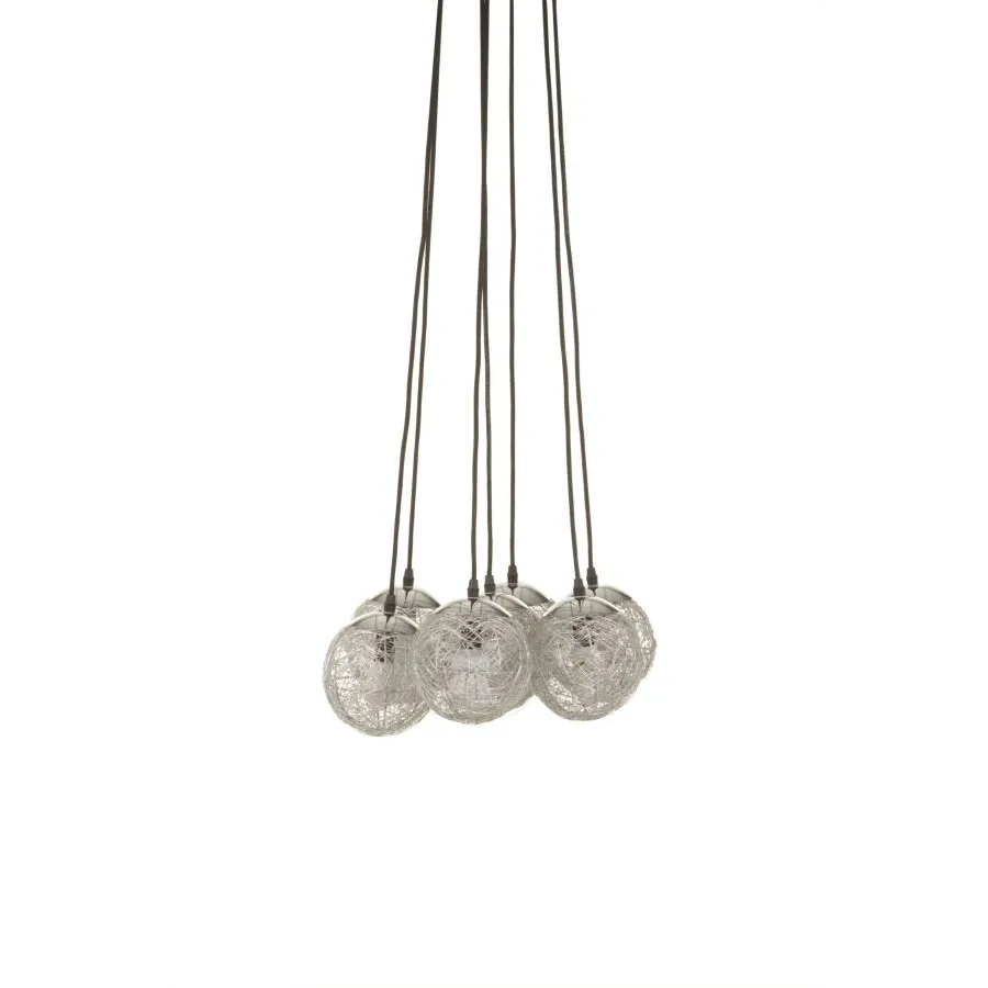 Lampa sufitowa Saturn 7-ramienna Ø 15 cm (kula)